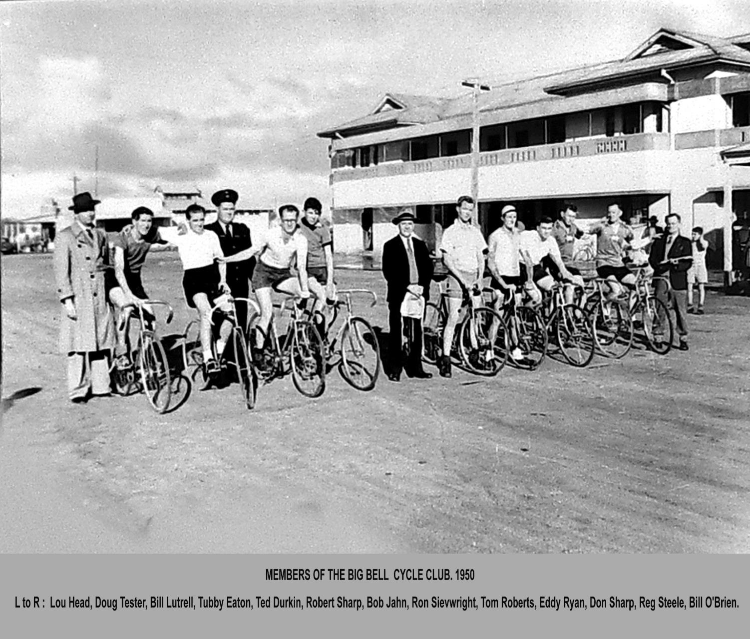 Members of the Big Bell Cycle Club in 1950
