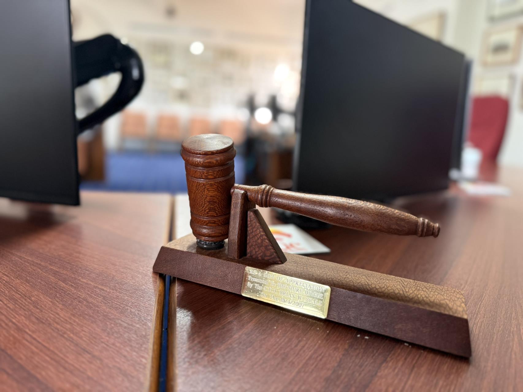 Council meeting chamber at the Shire of Cue