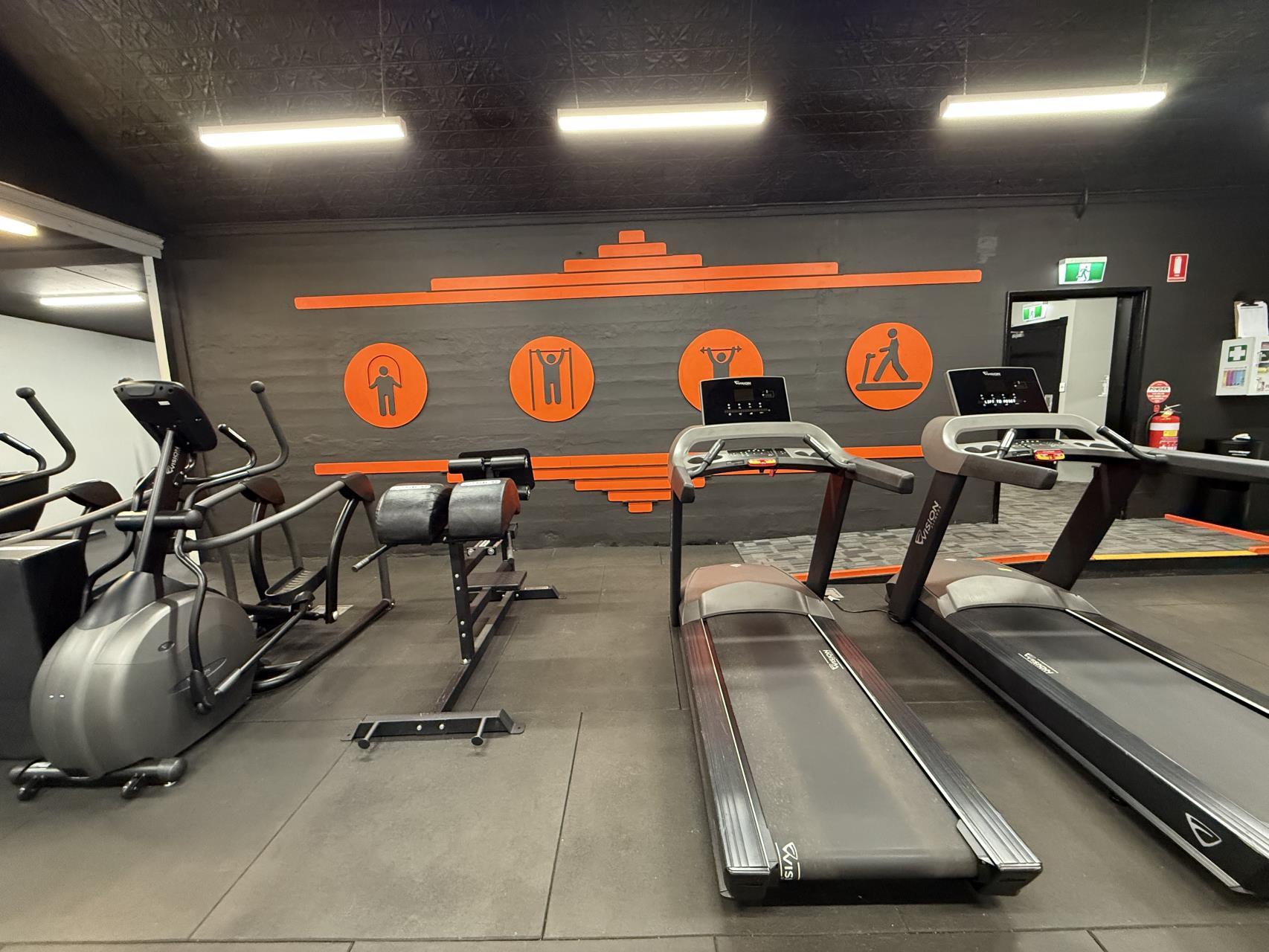 Cardio and training area inside the Cue Fitness Centre