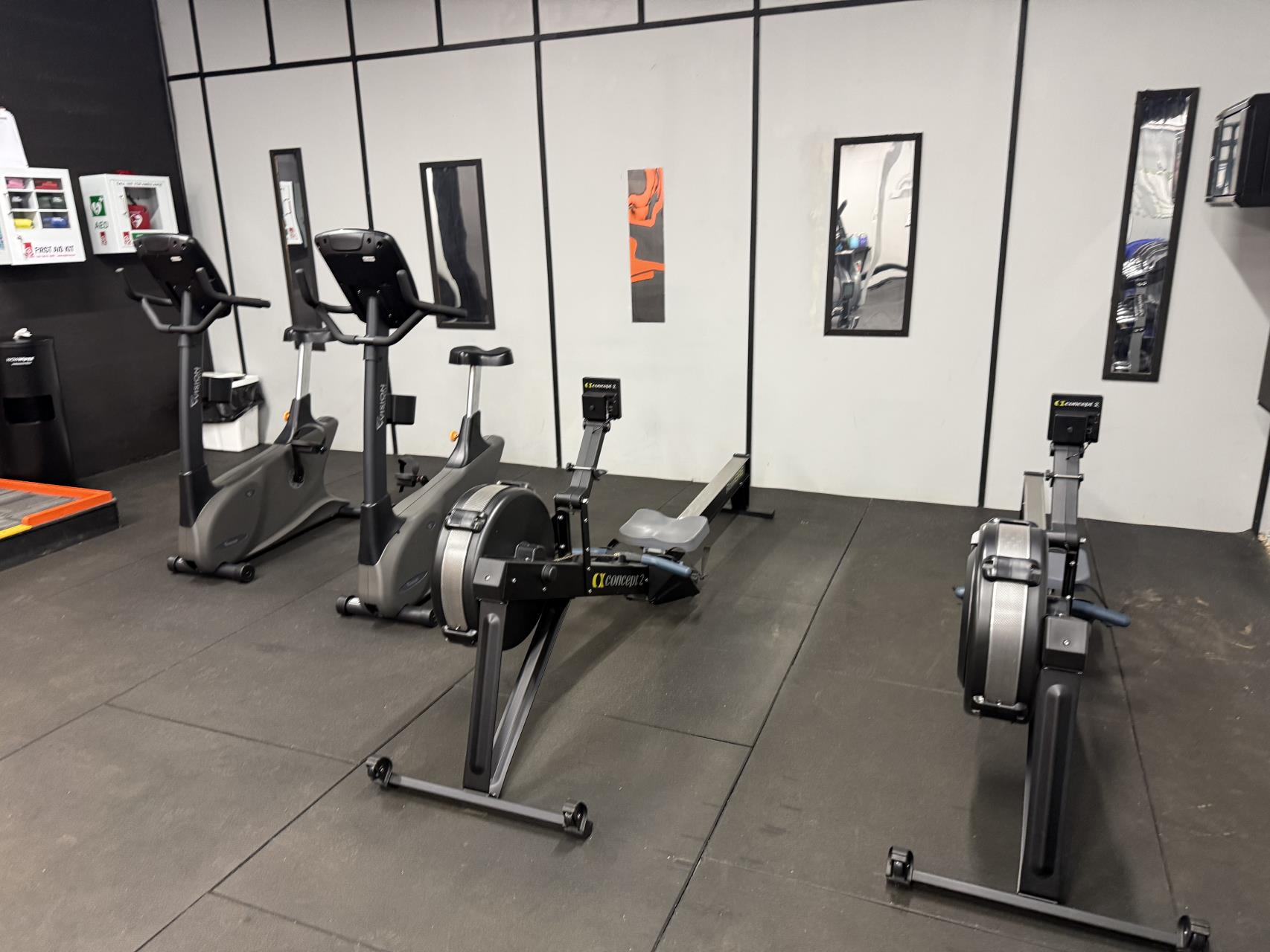 Cardio and rowing equipment at the Cue Fitness Centre