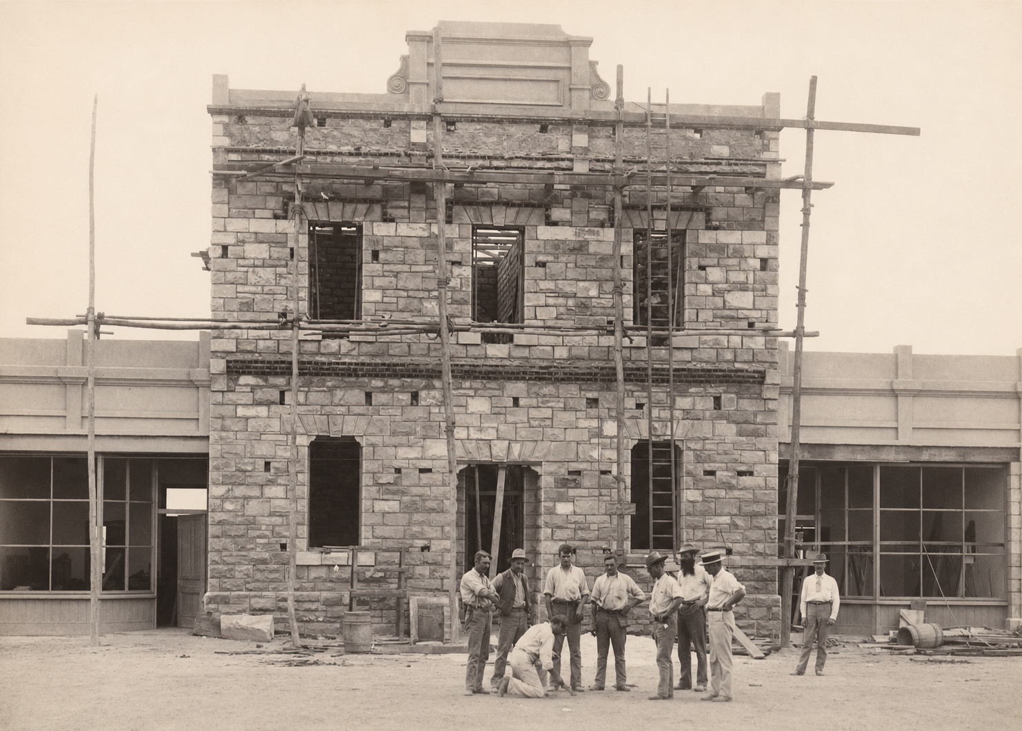 Earlier photograph of the Cue Shire Office building
