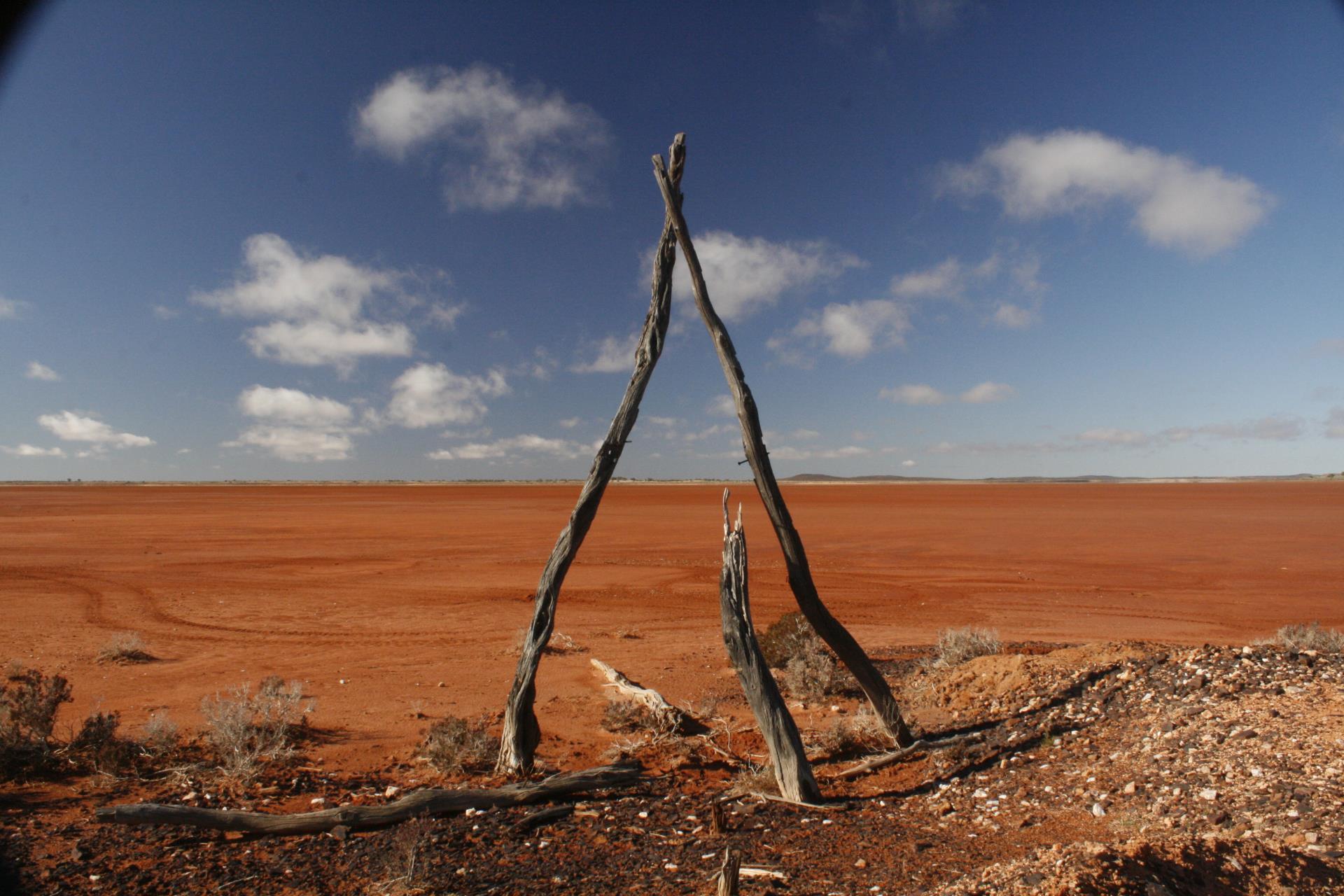 Red outback landscape in the Cue region