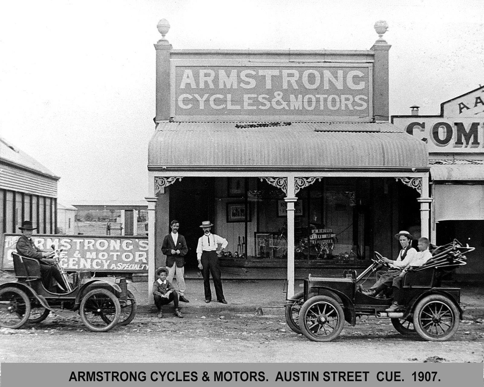 Armstrong Cycles and Motors in Austin Street Cue in 1907