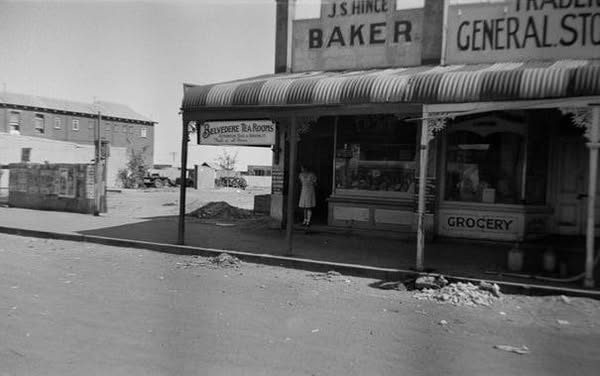 Belvedere Tea Rooms and J S Hince Baker in Cue during the 1930s