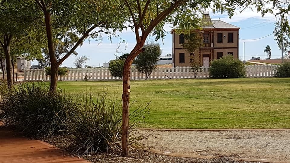 Brockman Park in Cue with the Masonic Lodge beyond