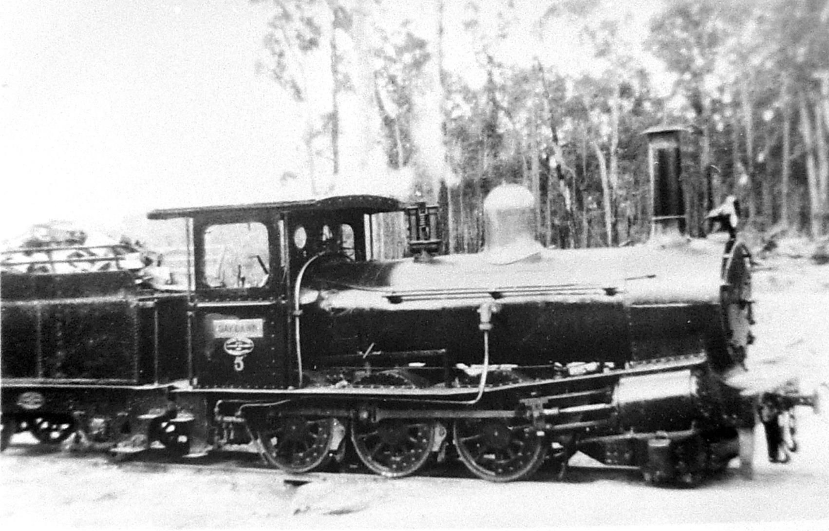 One of the locomotives that hauled the first train from Mullewa to Cue in April 1897