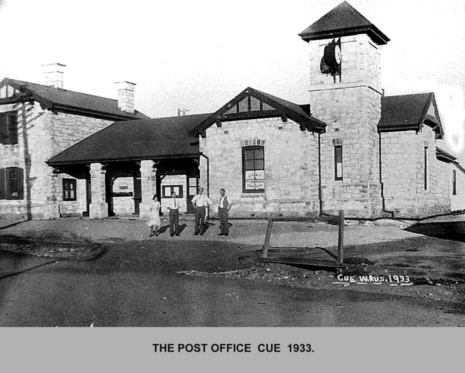 Cue Post Office and clock tower in 1933