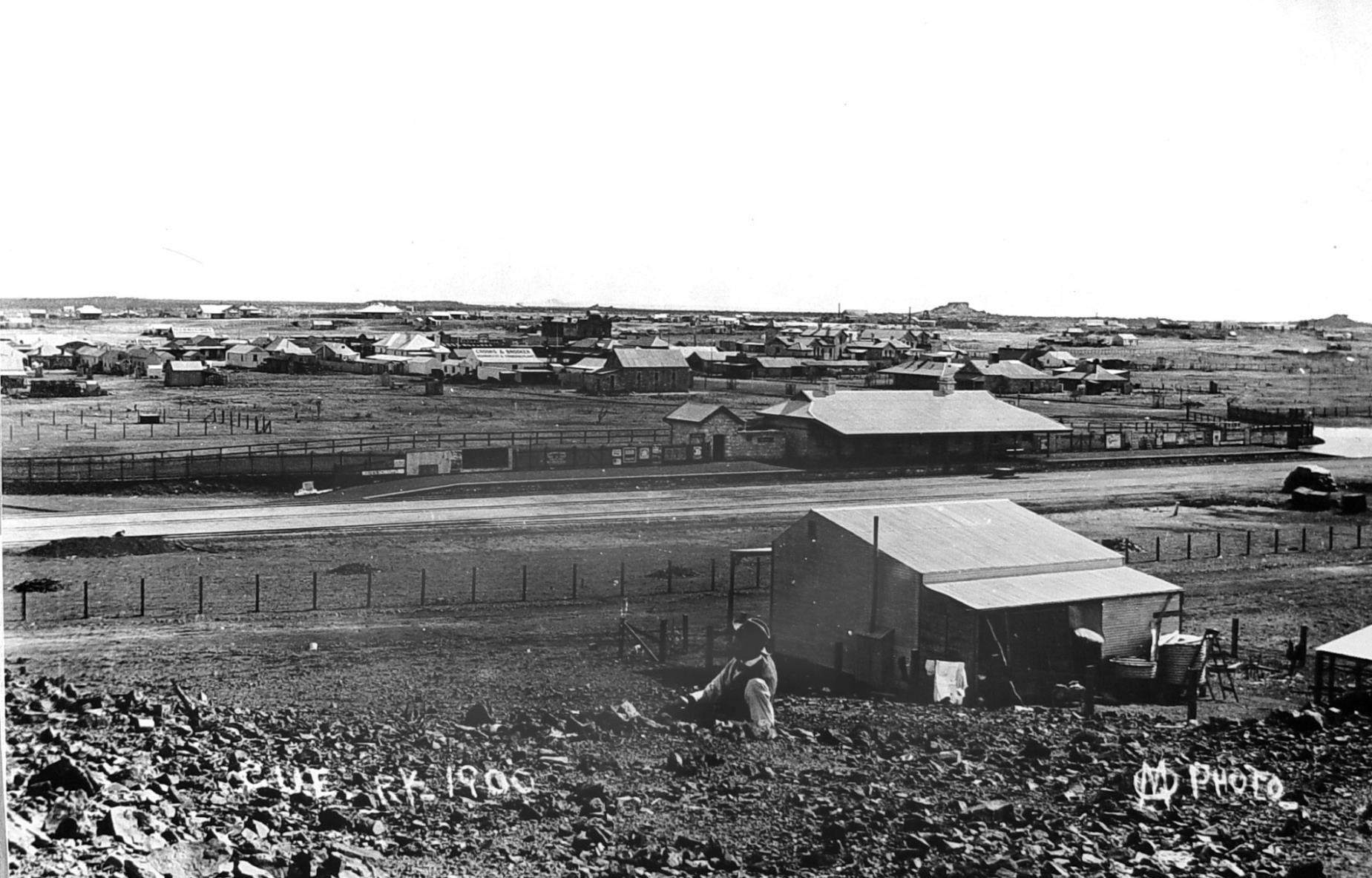 Cue Railway Station and township around 1900