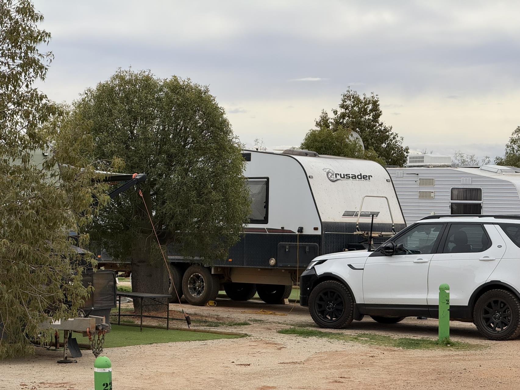 Caravan and camping site at Cue Tourist Park in Cue Western Australia